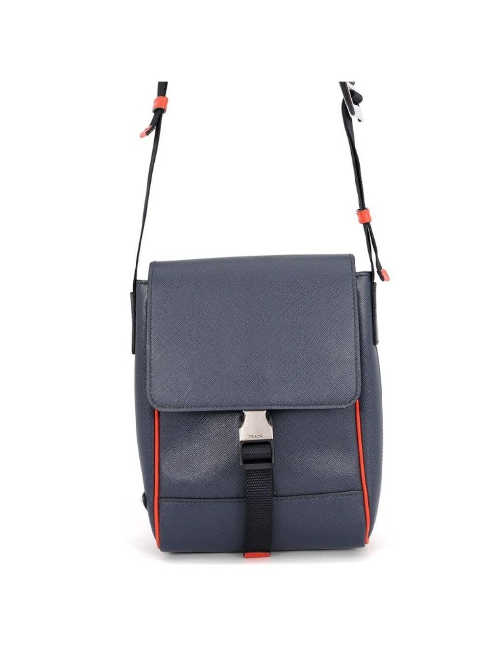 Prada Shoulder Bag Triangle Logo Saffiano Leather